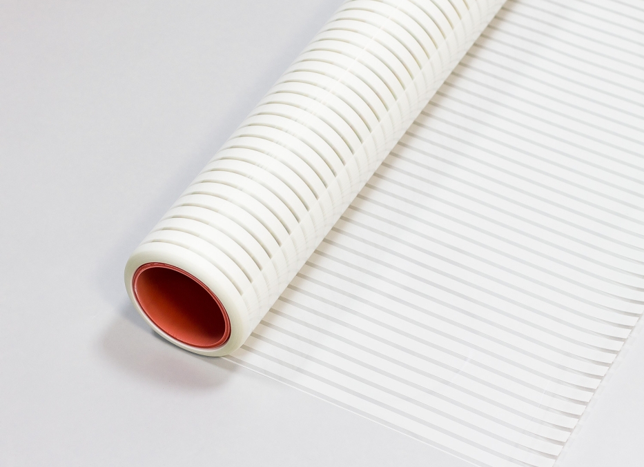 Матовая декоративная пленка NOVA White matte с полосами 1см