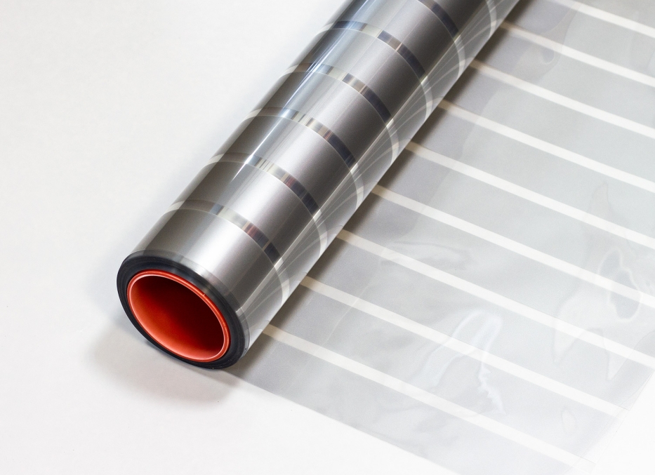 Матовая декоративная пленка NOVA Grey matte с полосами 4.5см