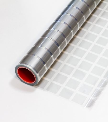 Матовая декоративная пленка NOVA Grey matte с квадратами 4.5см